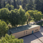 Bici grill, edificio in legno