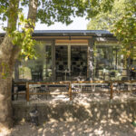Bici grill, edificio in legno