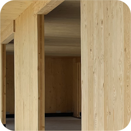 dettaglio di pareti in legno