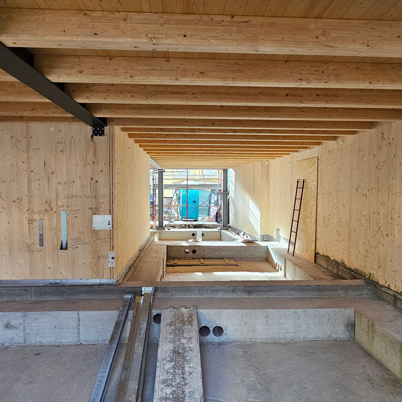 costruzione pavimento casa in legno