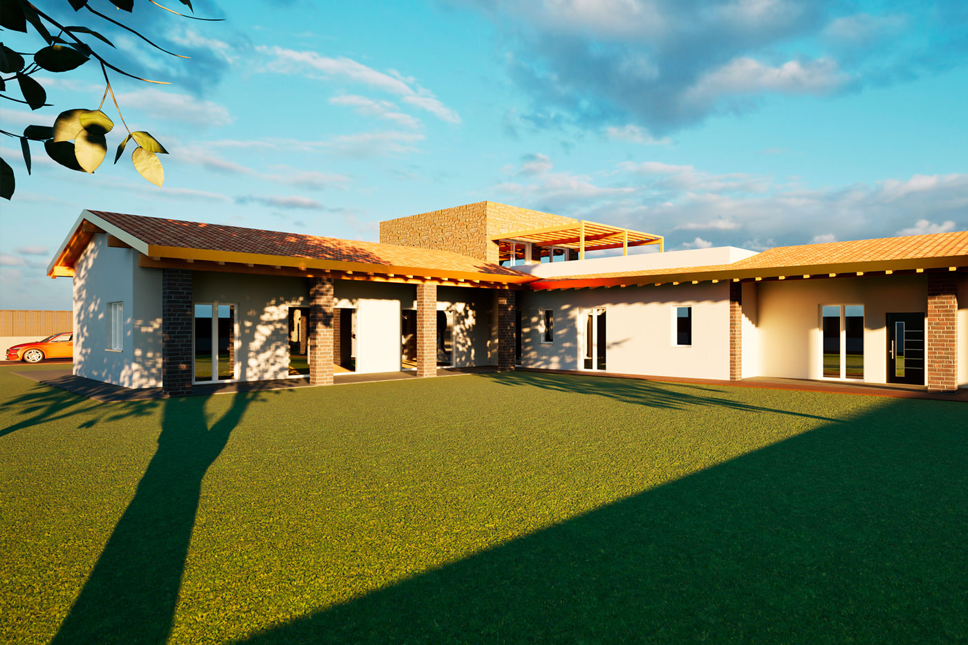 villa costruita in legno